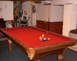 Basement Rec Room Pool Table Install